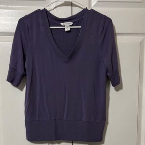 Athleta Deep Purple Short Sleeve Tee Sz SP VGUC